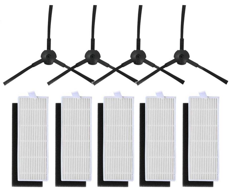 9 Piece Replacement Set (5 x Filters + 4 x Side Brushes) - ILIFE ROBOTIC VACUUM CLEANER