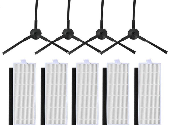 9 Piece Replacement Set (5 x Filters + 4 x Side Brushes) - ILIFE ROBOTIC VACUUM CLEANER