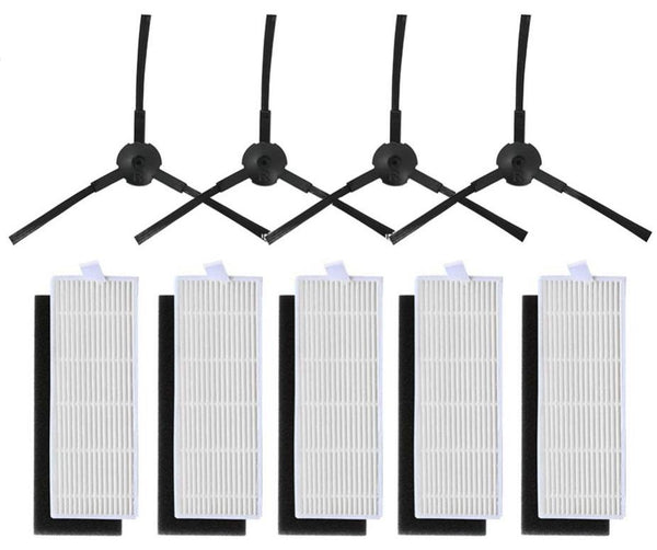 9 Piece Replacement Set (5 x Filters + 4 x Side Brushes) - ILIFE ROBOTIC VACUUM CLEANER