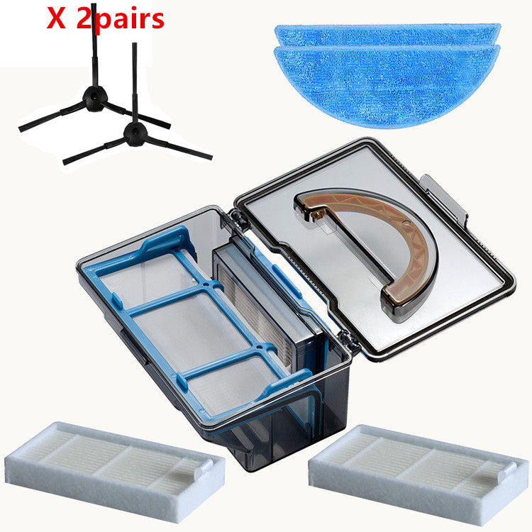 Replacement Kit - Dust Box + 2 Side Brushes + 2 Mopping Cloth - ILIFE ROBOTIC VACUUM CLEANER