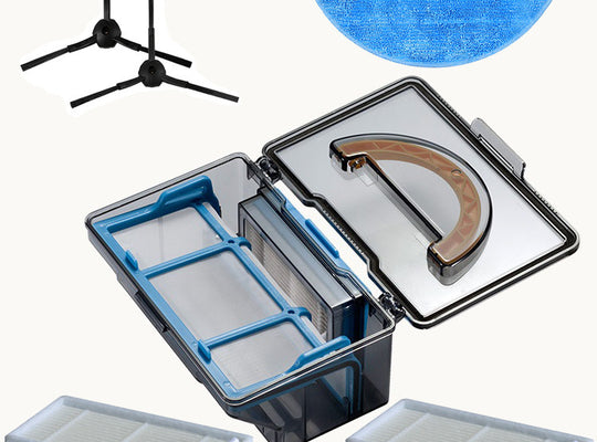 Replacement Kit - Dust Box + 2 Side Brushes + 2 Mopping Cloth - ILIFE ROBOTIC VACUUM CLEANER